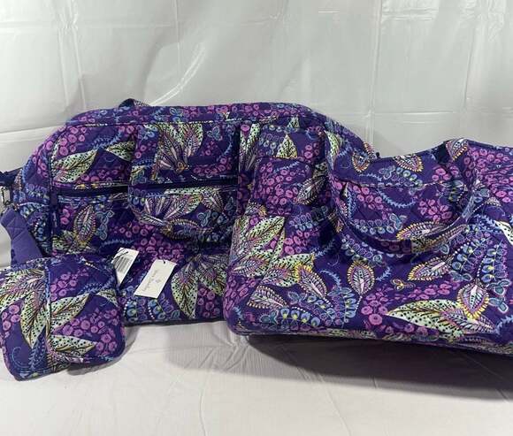 Vera Bradley "Batik Leaves" set - Picture 1 of 10